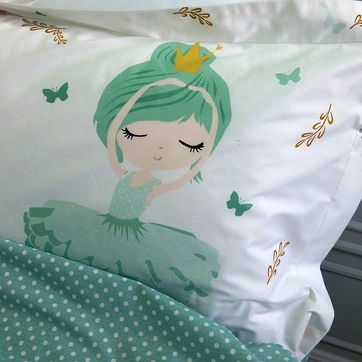 Постільна білизна Балеринка ментол Ранфорс - Двоспальний, фото 1