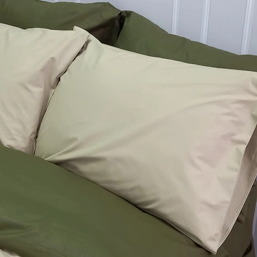 Постільна білизна ДУЕТ Світла оливка/Темний Хакі Ранфорс - Полуторний, фото 3