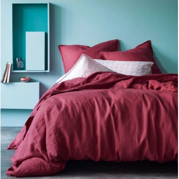 Постільна білизна Бордо Ранфорс - Євро на резинці, фото 1