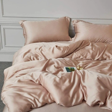 Постільна білизна WISPER PINK Premium Сатин однотон - Полуторний на резинці, фото 1