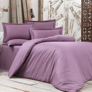 Постільна білизна LILAC Elite Сатин страйп - Двоспальний, фото 1