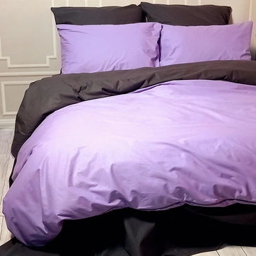 Постельное белье ДУЭТ Лавандовое настроение/Антрацит - Полуторный, фото 4