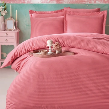 Постільна білизна ANTIQUE ROSE Elite Сатин страйп - Сімейний на резинці, фото 1