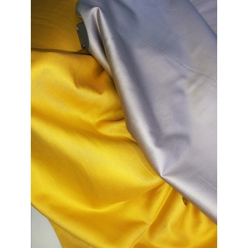 Постільна білизна ДУЕТ GOLDEN/TRUE GREY Premium Сатин однотон - Сімейний на резинці, фото 1