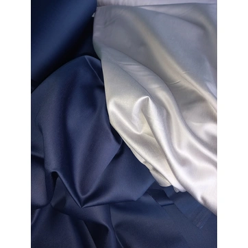 Постільна білизна ДУЕТ ROYAL NAVY/PLATINUM Premium Сатин однотон - Двоспальний, фото 1