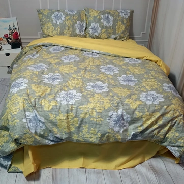 Постільна білизна Флора Ранфорс - Полуторний, фото 1