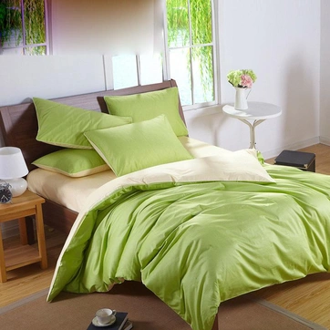 Постельное белье ДУЭТ Фисташка/Пломбирное мороженое Ранфорс - Полуторный, фото 1