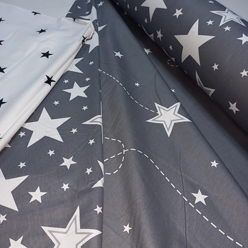 Постільна білизна Святкова зірочка Сатин - Сімейний на резинці, фото 1