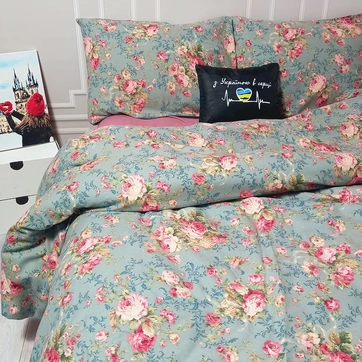Постільна білизна Трояндовий рай Фланель - Сімейний, фото 3