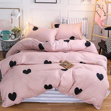 Постільна білизна Радісна валентинка Бязь люкс - Двоспальний, фото 1