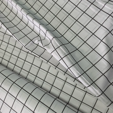 Постільна білизна Клітинка біла Бязь Люкс - Полуторний на резинці, фото 1