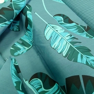 Постельное белье Листья серые Бязь - Полуторный, фото 2