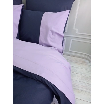 Постільна білизна PREMIERE Темносинє/Лавандовий настрій Ранфорс - Євро, фото 5