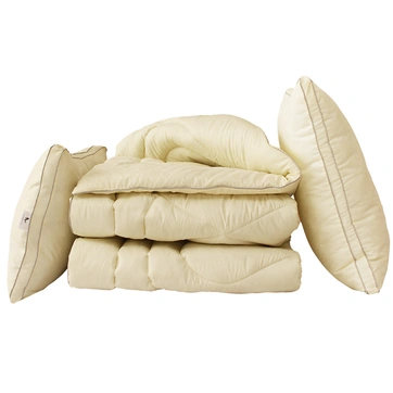 Одеяло лебедяний пух "Бежова" євро + 2 Подушки 50х70, фото 1