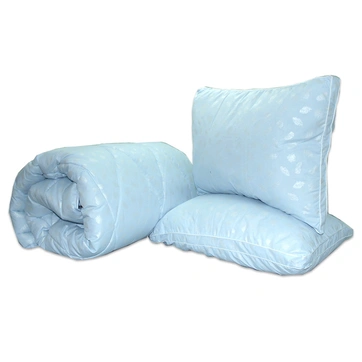 Одеяло лебедячий пух "Блакитна" 1.5-сп. + 2 Подушки 70х70, фото 1
