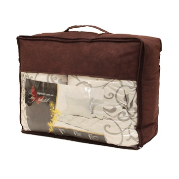 Одеяло лебедячий пух "Страйп" євро + 2 Подушки 50х70, фото 4