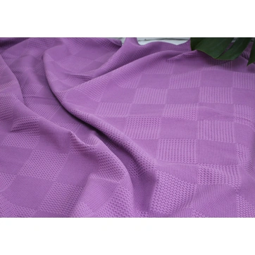 Простирадло-покривало піке 200х235 см. Клітина лаванда, фото 2