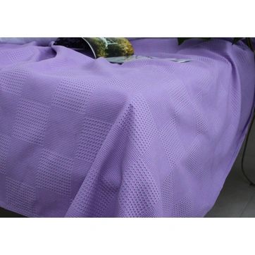 Простирадло-покривало піке 200х235 см. Клітина бузкова, фото 5