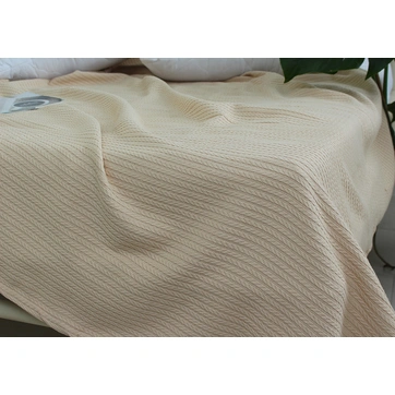 Простирадло-покривало піке 200х235 см. Косичка бежева, фото 1