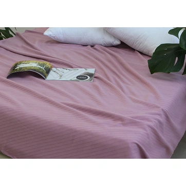 Простирадло-покривало піке 200х235 см. Смуга лілова, фото 1