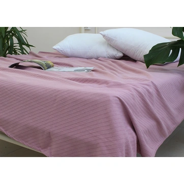 Простирадло-покривало піке 200х235 см. Смуга лілова, фото 2