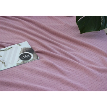 Простирадло-покривало піке 200х235 см. Смуга лілова, фото 3