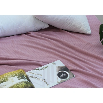 Простирадло-покривало піке 200х235 см. Смуга лілова, фото 4