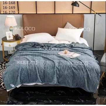 Покривало велюрове з імітацією в'язки, фото 1