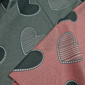 Підліткова постільна білизна Рожеві сердечка Бязь люкс - Підлітковий 1,5 на резинці, фото 1