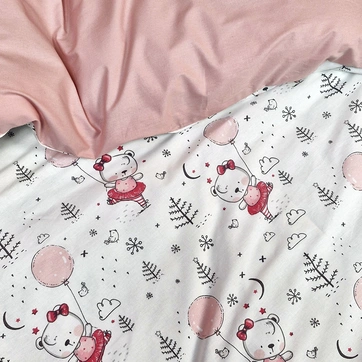 Підліткова постільна білизна Пудрова кулька Ранфорс - Підлітковий 1,5, фото 4