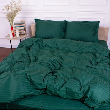 Комплект постільної білизни Страйп сатин Сімейний, фото 2