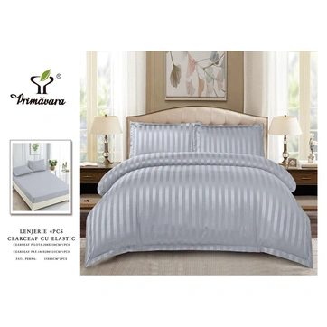 Люксові комплекти постільної білизни Страйп-сатин Євро, фото 1