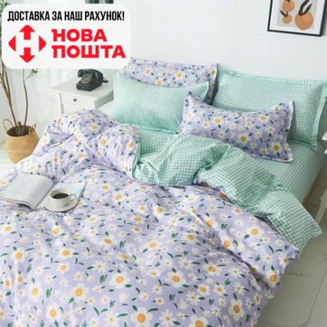 Комплект постільної білизни Полікоттон Євро, фото 1