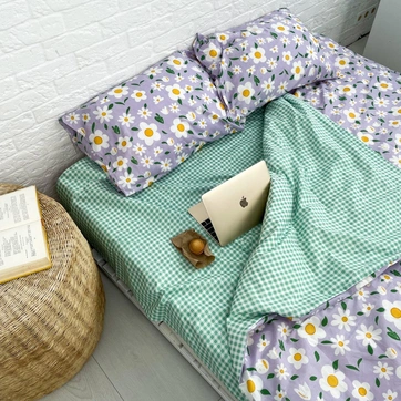 Комплект постільної білизни Полікоттон Євро, фото 2