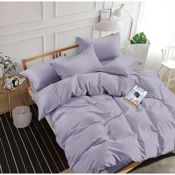 Комплект постільної білизни Страйп сатин Сімейний, фото 1