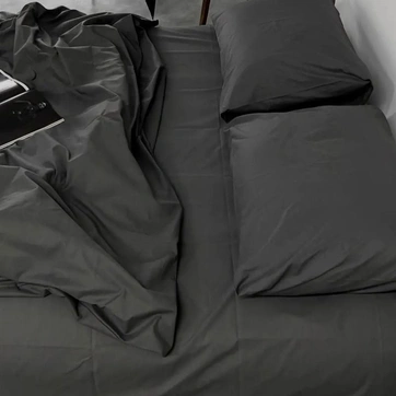 Комплект постільної білизни Gold Premium Євро Сіре, фото 1