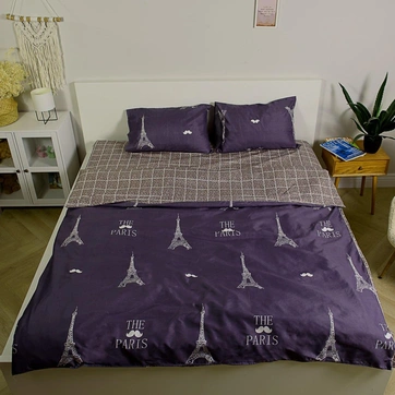 Комплект постільної білизни Полікоттон Євро, фото 2