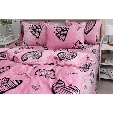 Комплект постільної білизни велсофт (мікрофібра) ALM1921, фото 2