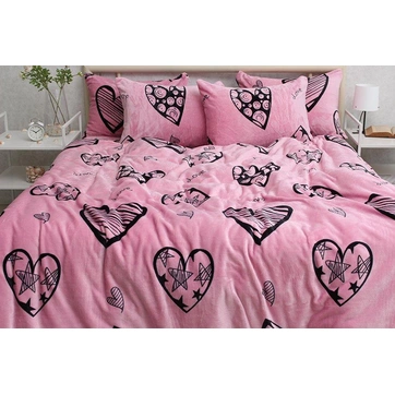 Комплект постільної білизни велсофт (мікрофібра) ALM1921, фото 3