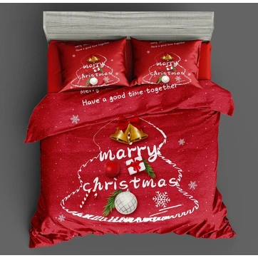 Постільна білизна Фланель полуторна Новорічна, фото 1