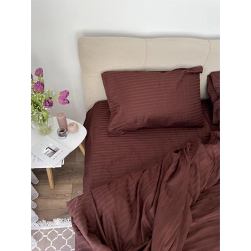 Комплект постільної білизни Страйп сатин Пивтораспальний, фото 2