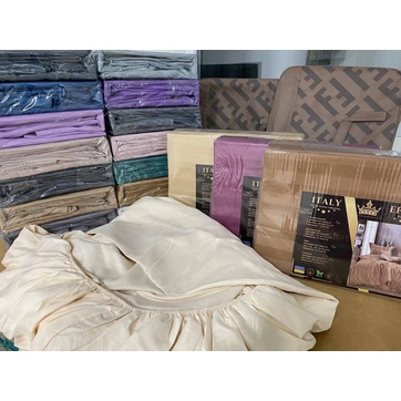 Постільна білизна Охра Ранфорс - Двоспальний на резинці, фото 2