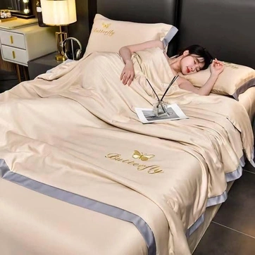 Шовкова постільна білизна з одеялом на синтепоні, фото 1
