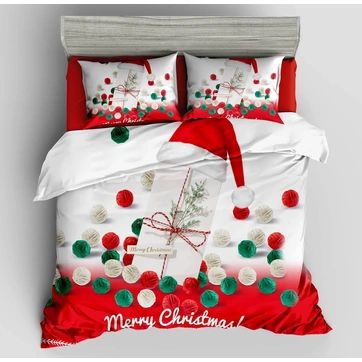 Постільна білизна Фланель полуторна Новорічна, фото 1