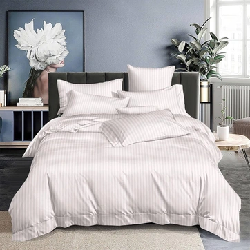 Постільна білизна страйп-сатин Півтораспальна, фото 1