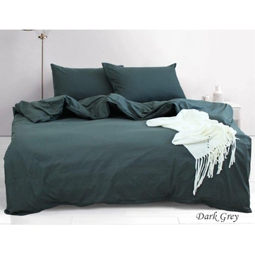 Комплект постільної білизни євро Dark grey, фото 1