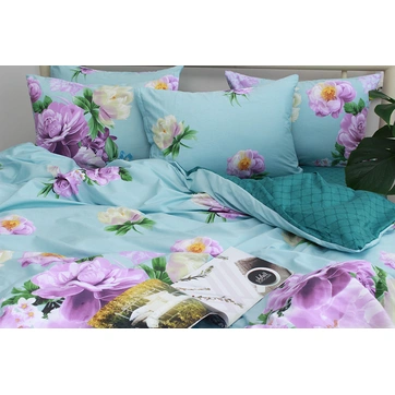 Комплект постільної білизни з компаньйоном S525 Сатин півтораспальна, фото 2