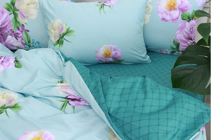 Комплект постільної білизни з компаньйоном S525 Сатин півтораспальна, фото 3