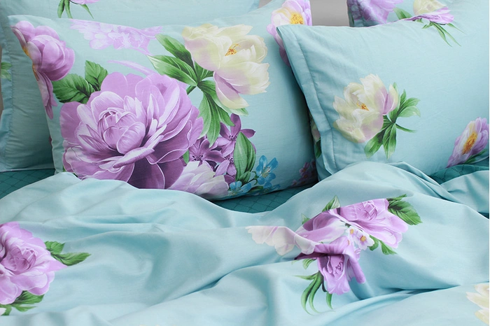 Комплект постільної білизни з компаньйоном S525 Сатин півтораспальна, фото 4