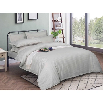 Комплект постільної білизни Страйп сатин Сімейний, фото 1